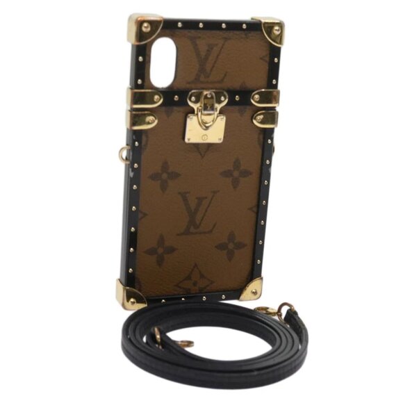 LOUIS VUITTON Monogram Reverse Eye Trunk iPhone X Case M62619 LV Auth 68717 - Picture 1 of 15